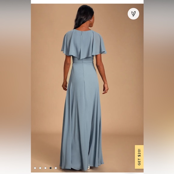 Lulus Kadence Slate Blue Chiffon Maxi Dress - Picture 16 of 16